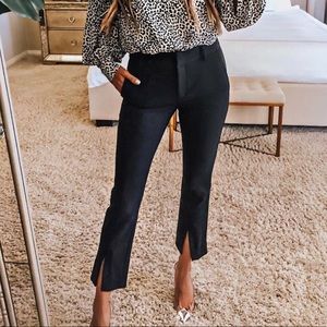 Express High Waisted Front Split Crop Skinny Pant